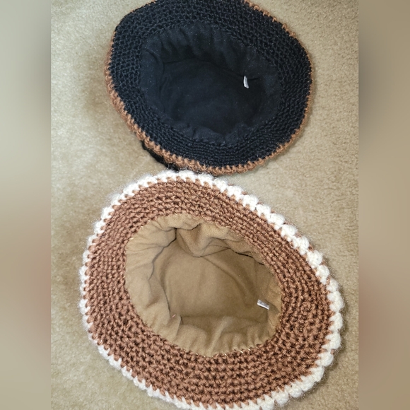 Floral Bucket Hats - Black and Brown - Picture 2 of 4